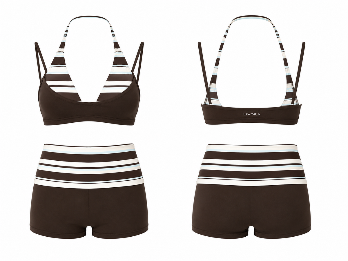 Coastal Stripe Set – Espresso