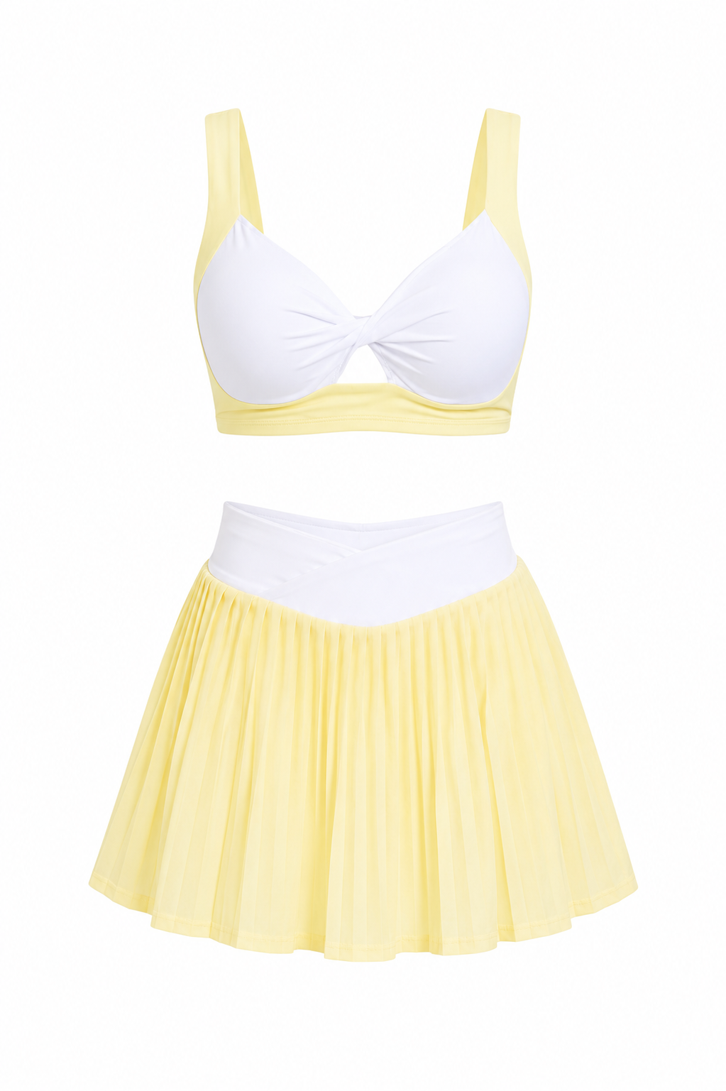 LIVORA Sculpt Tennis Set ｜Lightweight Pleated Skirt Two-Piece Set