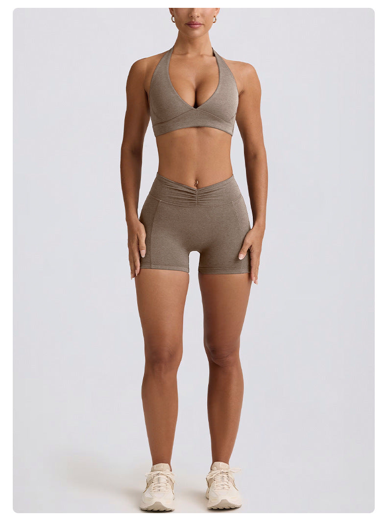 LIVORA SculptFit Active Set – High-Waist Leggings & Shorts 2-Piece (Multi-Color)