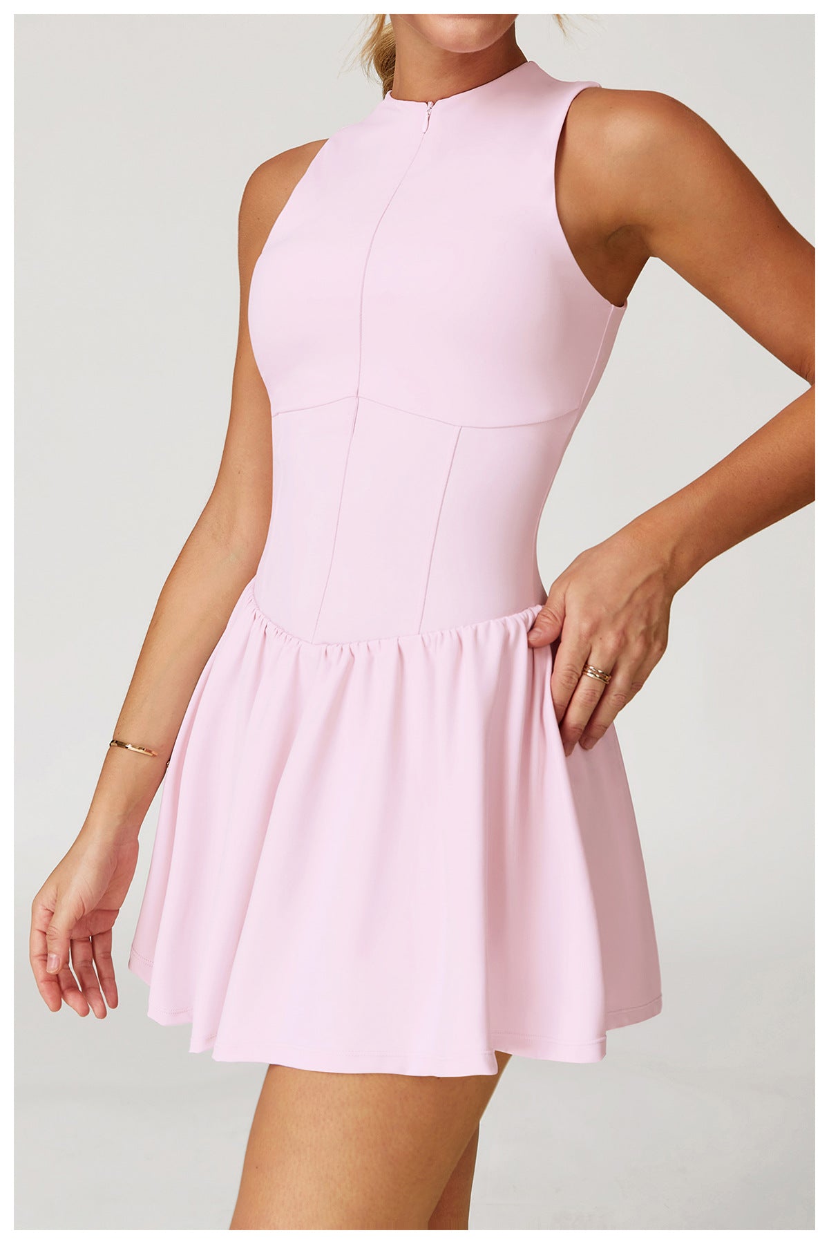 Women’s Tennis Dress with Built-in Shorts and Pocket – Aura Court Dress