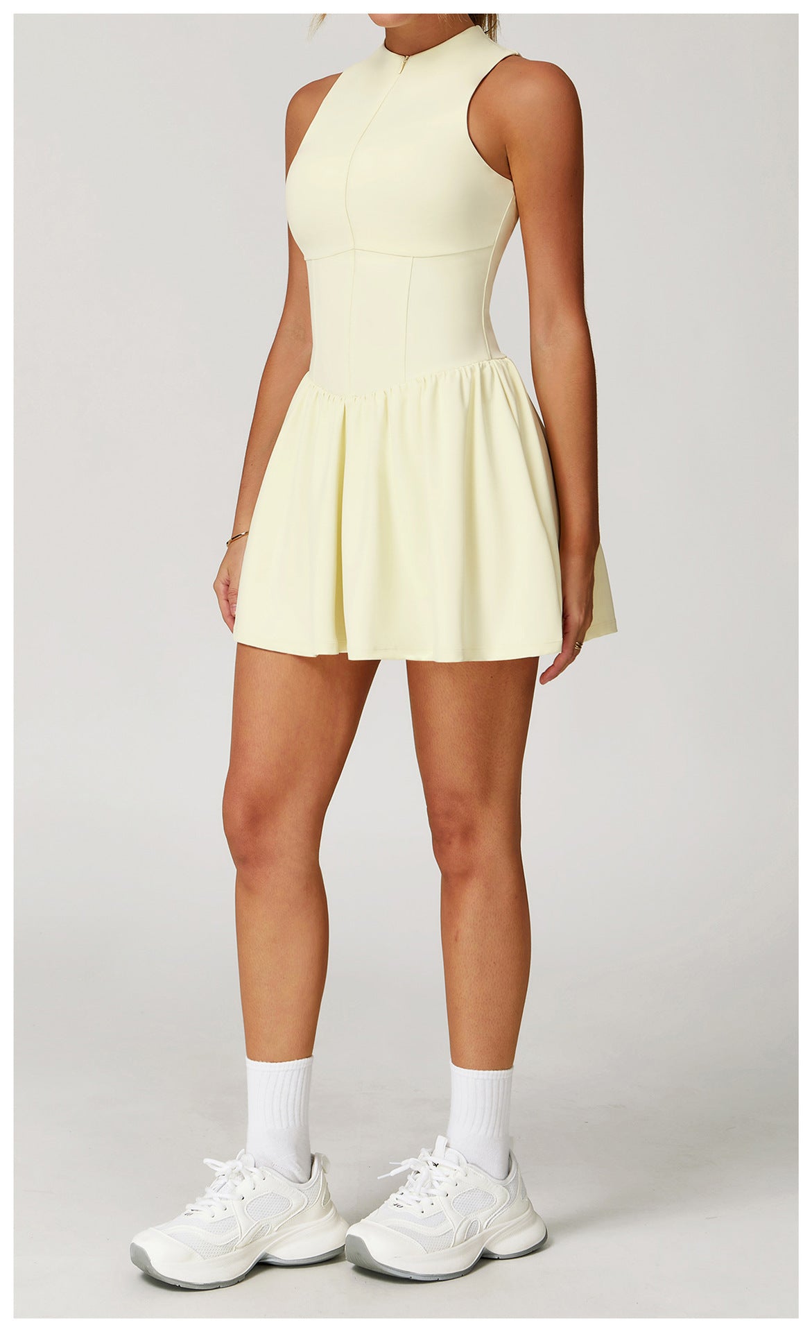 Women’s Tennis Dress with Built-in Shorts and Pocket – Aura Court Dress